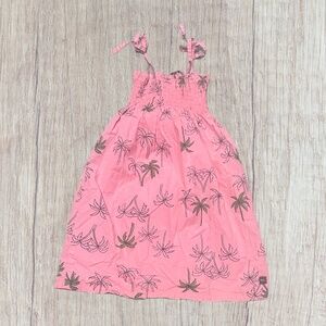 3y Tea Collection Smocked Palm Tree Dress